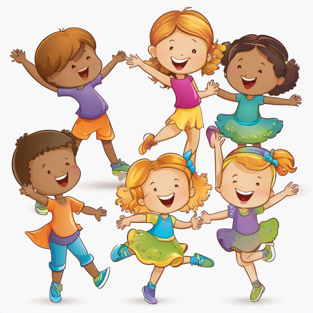 Dance clipart - children dancing in a circle  