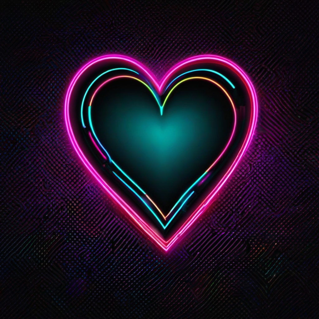 Heart Background Wallpaper - neon heart wallpaper hd  