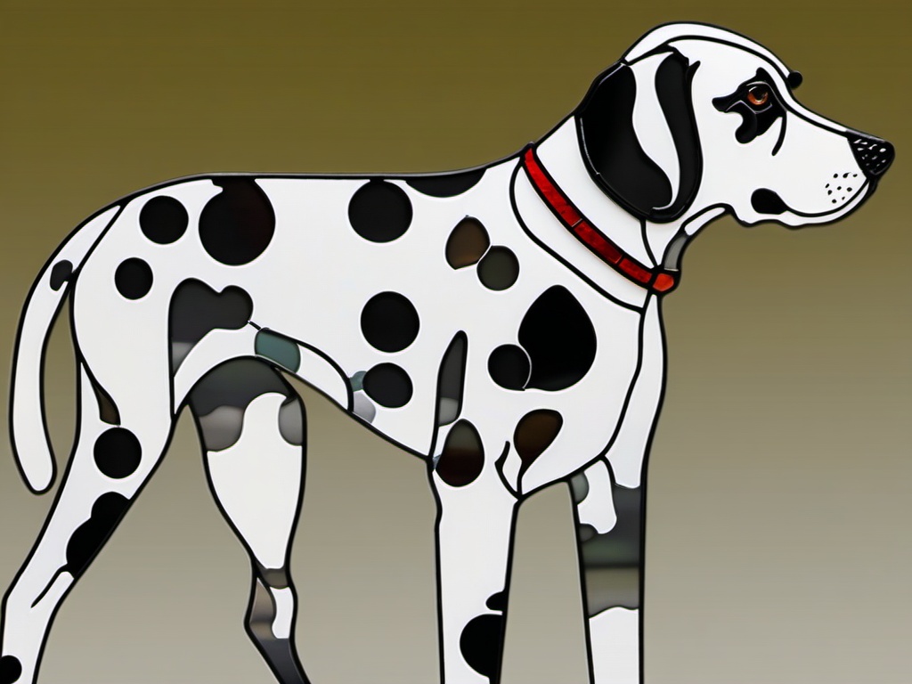 Stained Glass Dalmatian - Dalmatian with black spots  