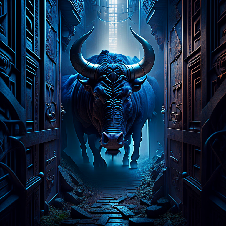 minotaur, the labyrinthine beast, roaming the dark passages of its intricate maze. 