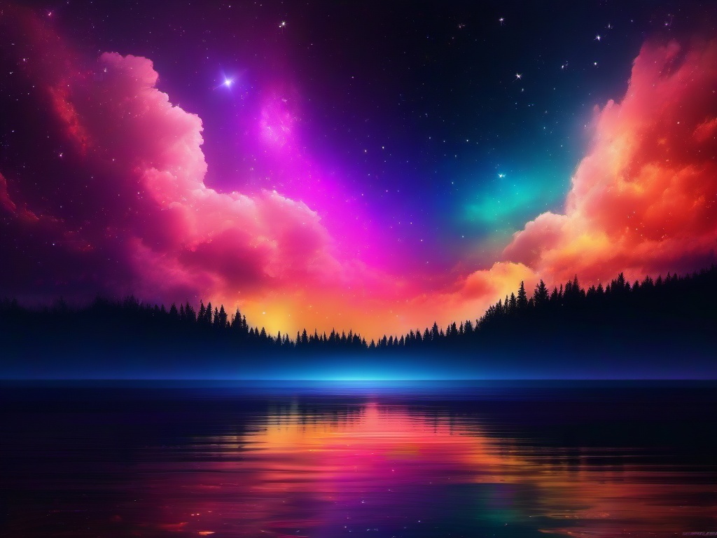 Colorful Night Sky Background  ,desktop background wallpaper