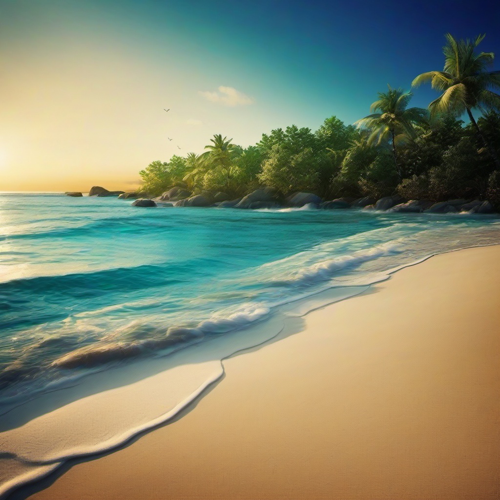 Beach Background Wallpaper - digital beach background  