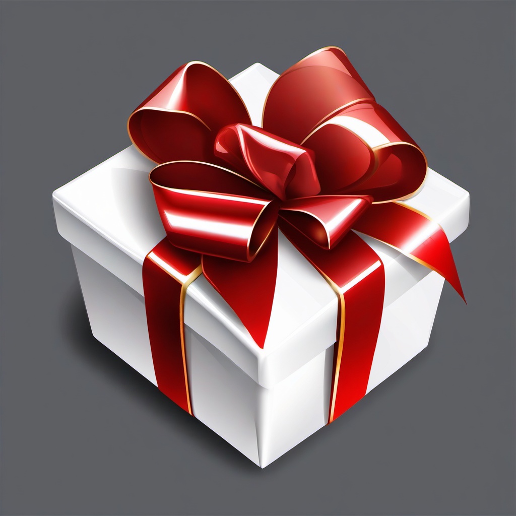 Present clipart - wrapped present with a shiny ribbon  