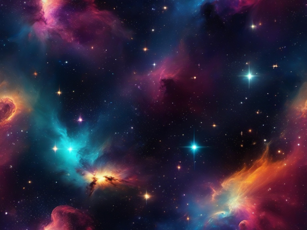 Space Wallpaper - Nebula and Stars in the Cosmic Galaxy wallpaper splash art, vibrant colors, intricate patterns