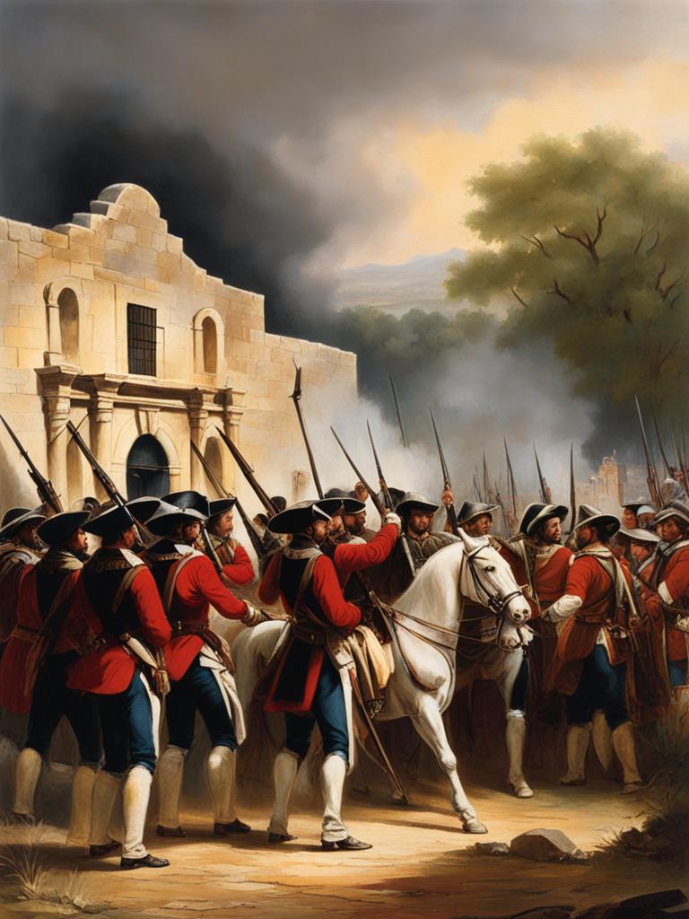 alamo in historical battle - depict the iconic battle of the alamo, a pivotal moment in texan history. 