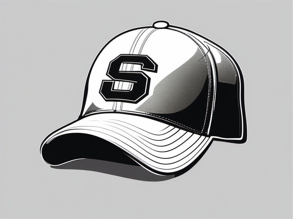 Baseball cap on a hanger clipart.  vector style illustration, white background