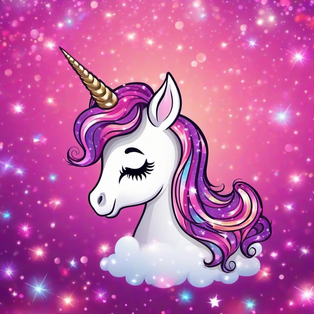 Glitter background - cute unicorn glitter wallpaper  