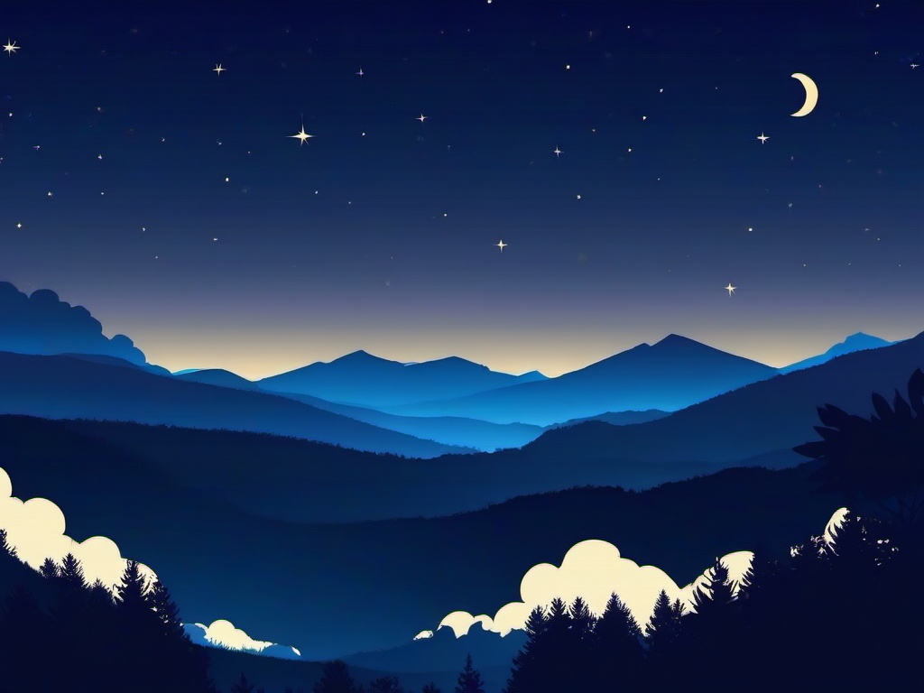 Night Blue Sky Wallpaper  ,desktop background wallpaper