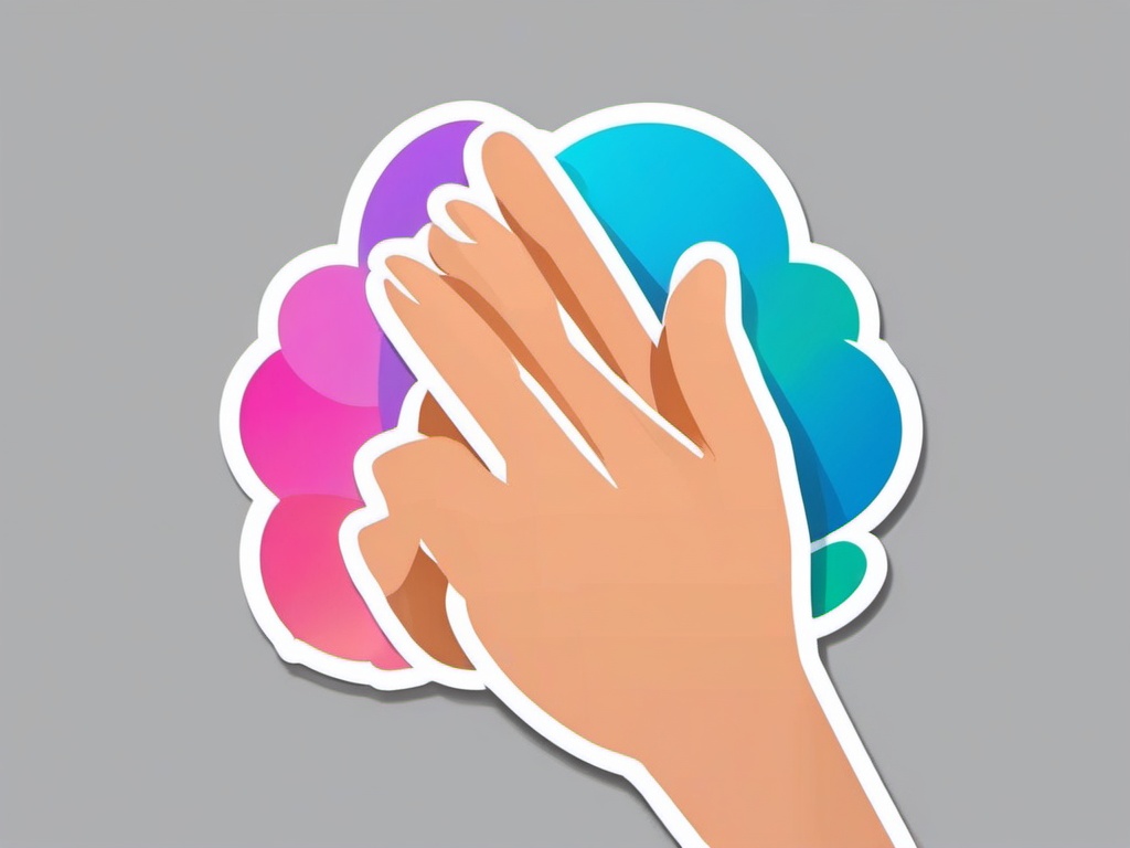 Clapping Hands Sticker - Clapping hands for applause, ,vector color sticker art,minimal