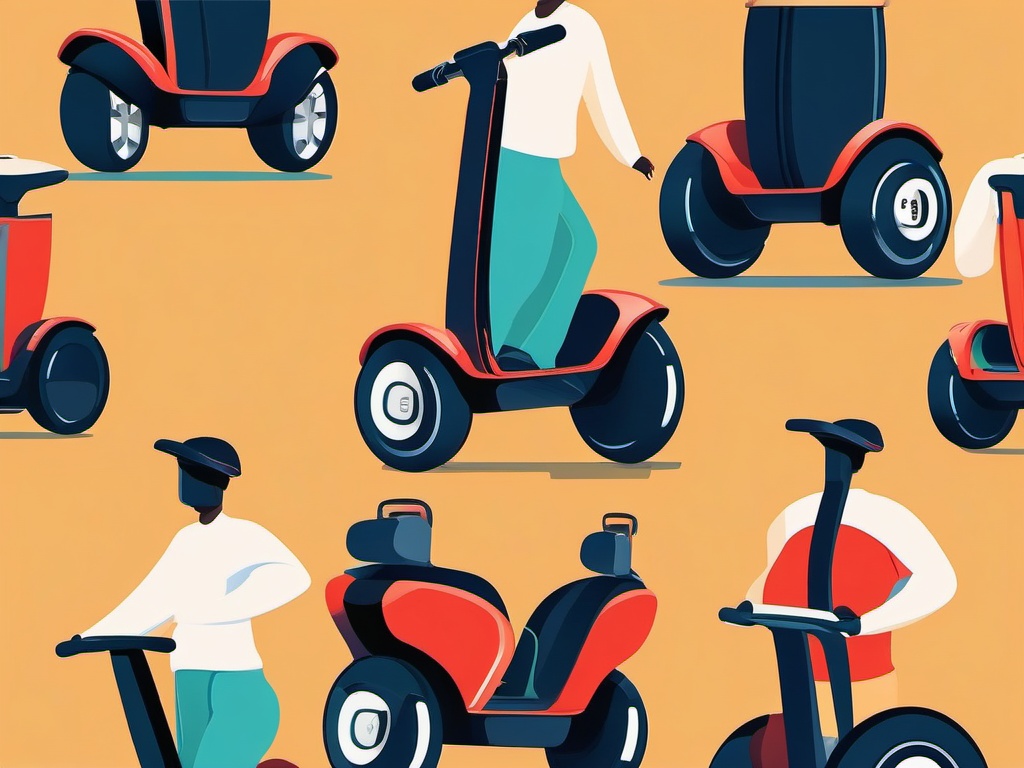 Segway Clipart - A Segway for effortless urban travel.  color vector clipart, minimal style