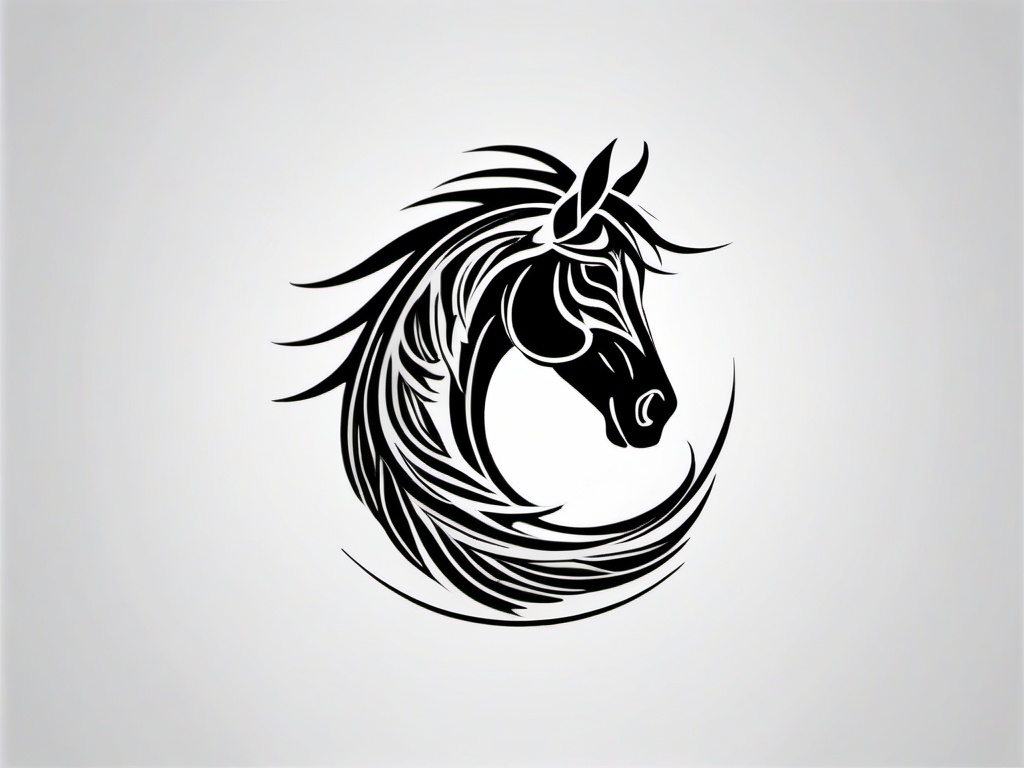 lucky horse shoe tattoo  simple tattoo,minimalist,white background