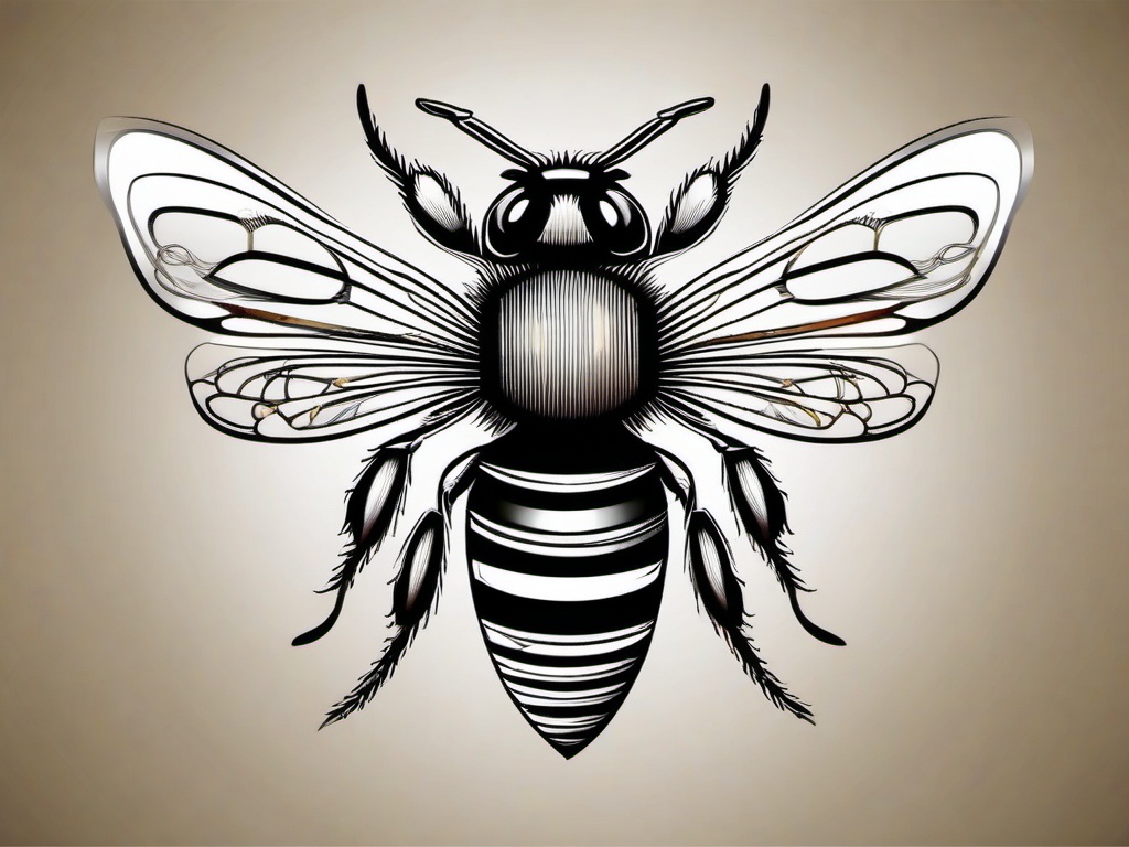 abstract bee tattoo  vector tattoo design