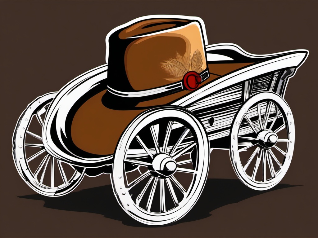 Cowboy Hat clipart - cowboy hat on a stagecoach  