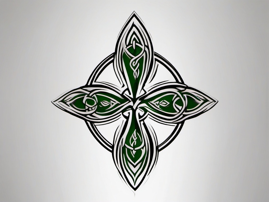 irish celtic tattoo designs  simple color tattoo,minimal,white background