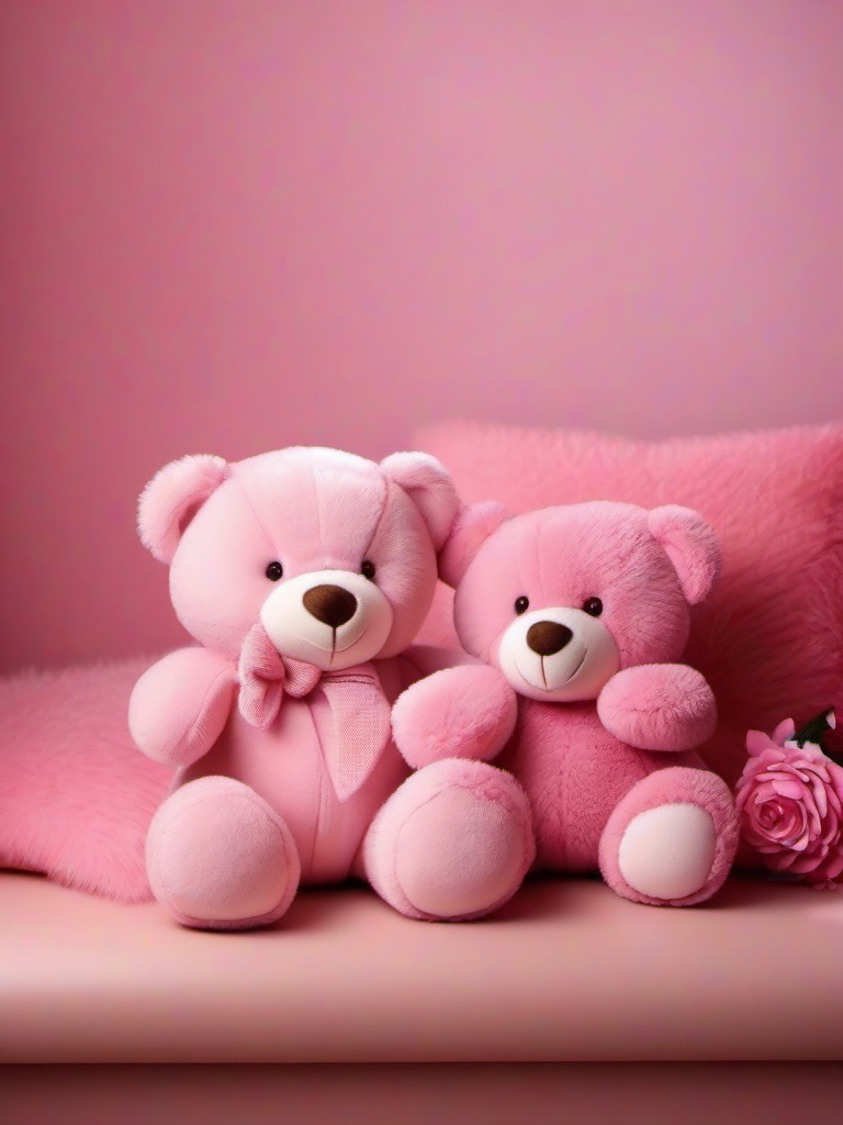 Pink Cute Teddy Bear Wallpaper - Cozy teddy bears in pink tones  ,mobile iphone background wallpaper