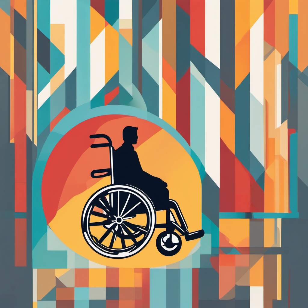 Wheelchair Clipart - A wheelchair symbolizing mobility and inclusivity.  transport, color vector clipart, minimal style