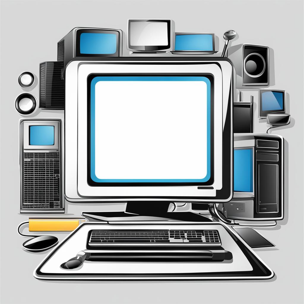 computer clipart - a modern and tech-savvy computer design. 