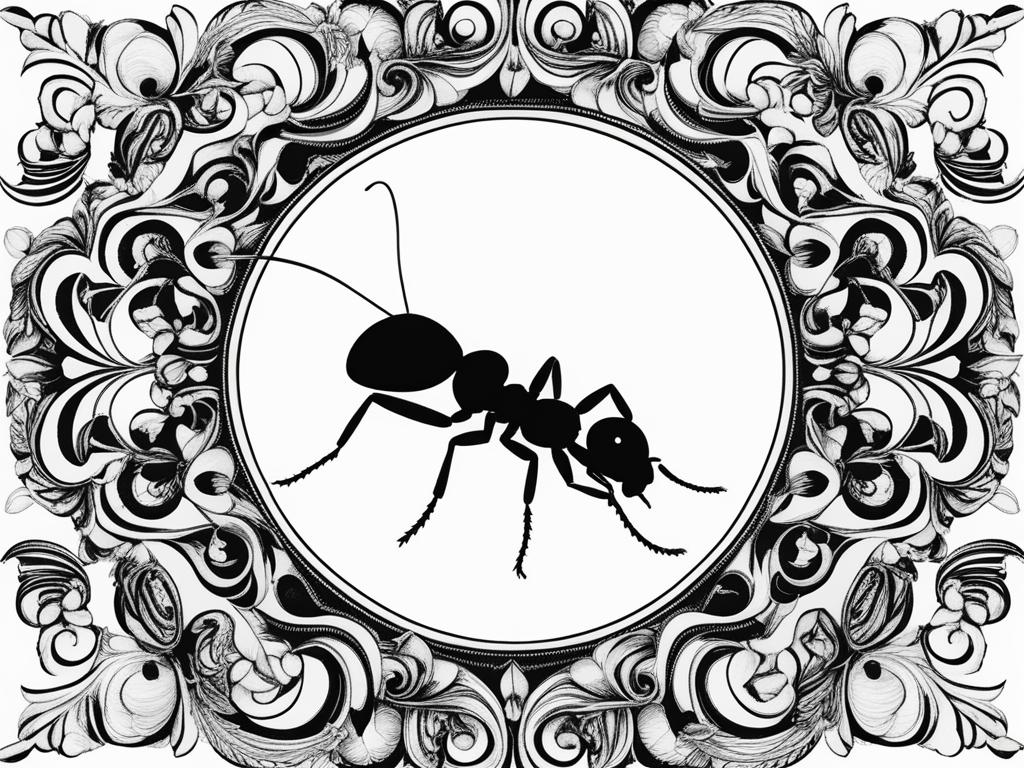 ant clipart black and white 