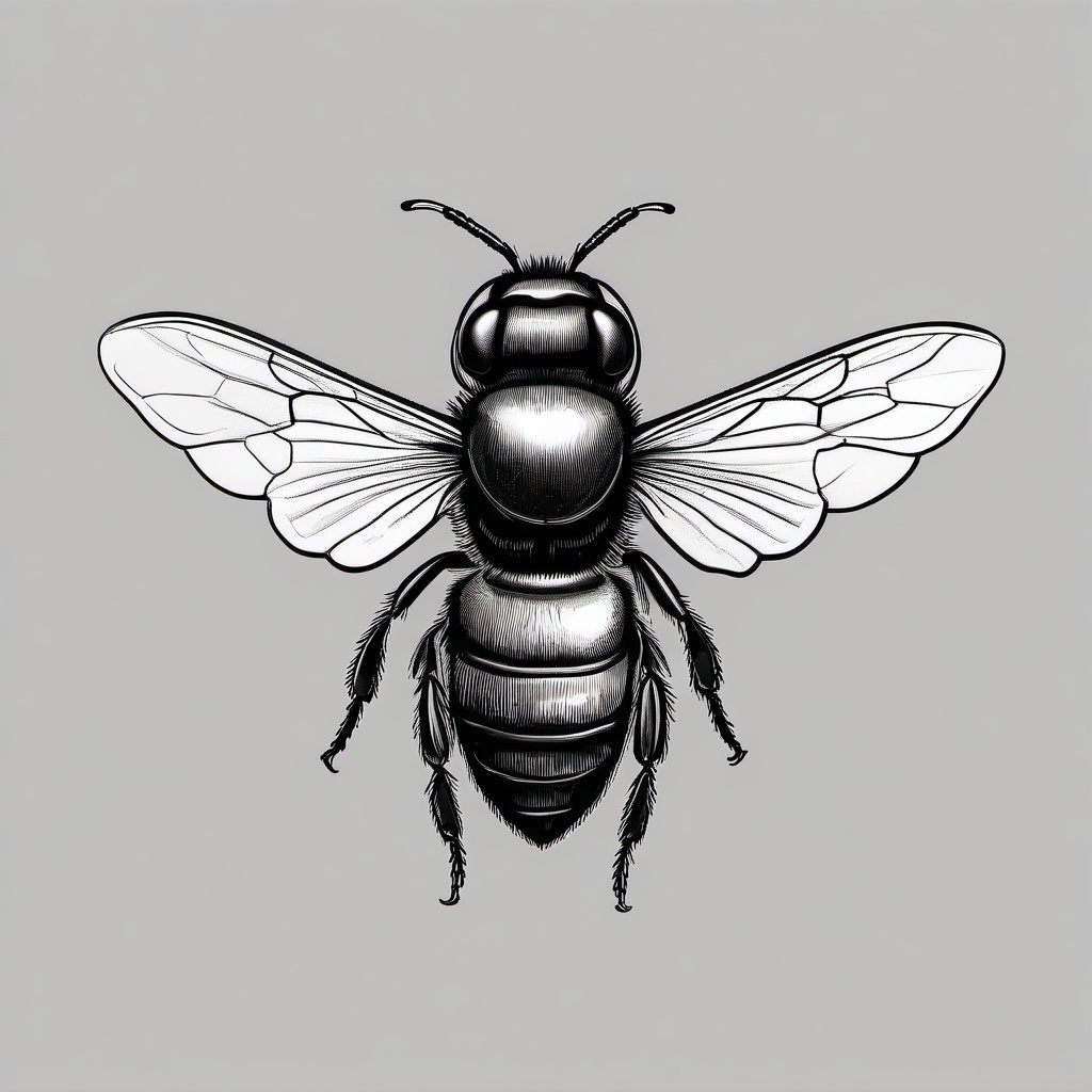 drawing of a carpenter bee  minimal rough sketch scribbles,doodles,black and white