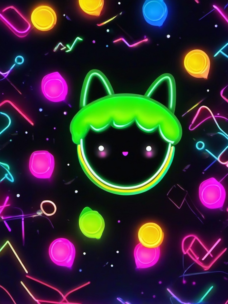 neon cute wallpaper  ,mobile iphone background wallpaper