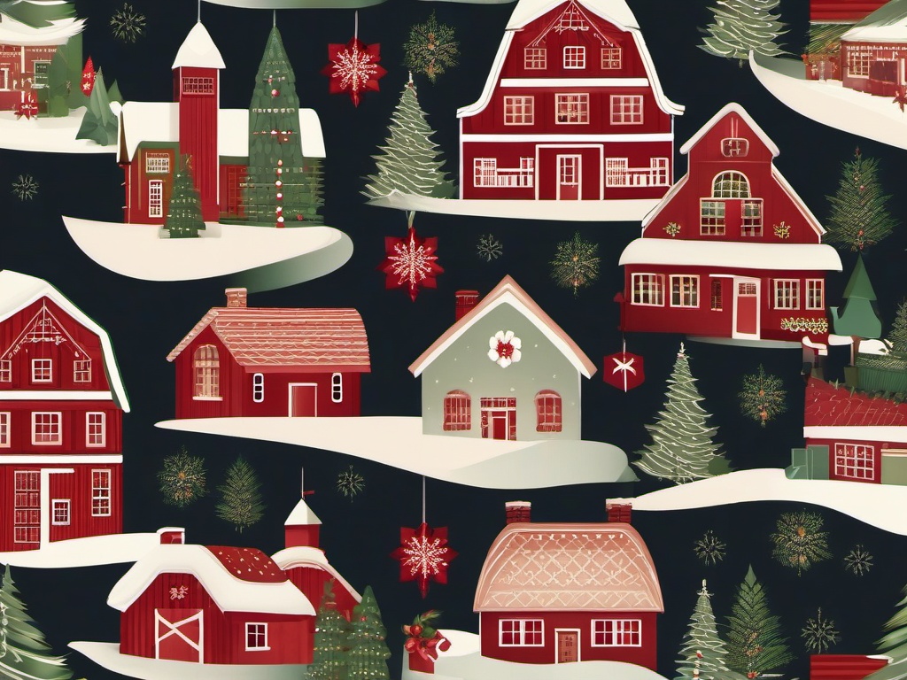 Farmhouse Christmas Background  