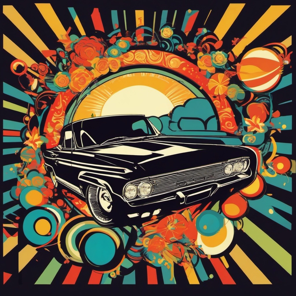 Swinging 60s Revival - Take a trip back to the swinging '60s with your t-shirt design. , vector art, splash art, retro t shirt design