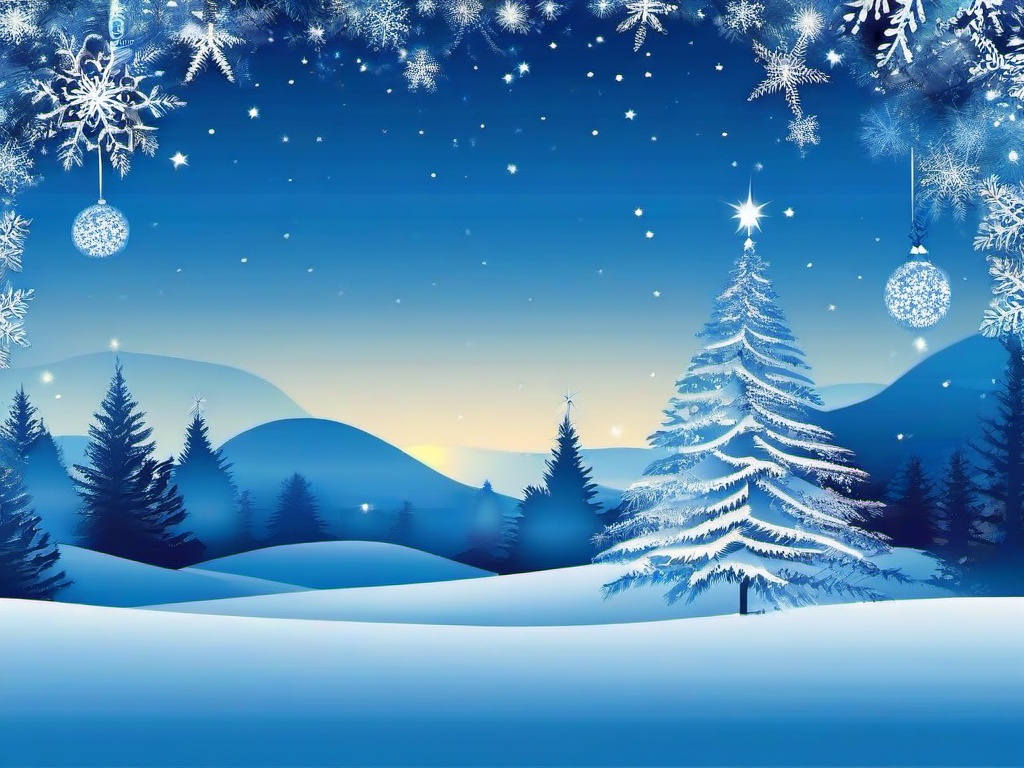 Christmas Blue Wallpaper  