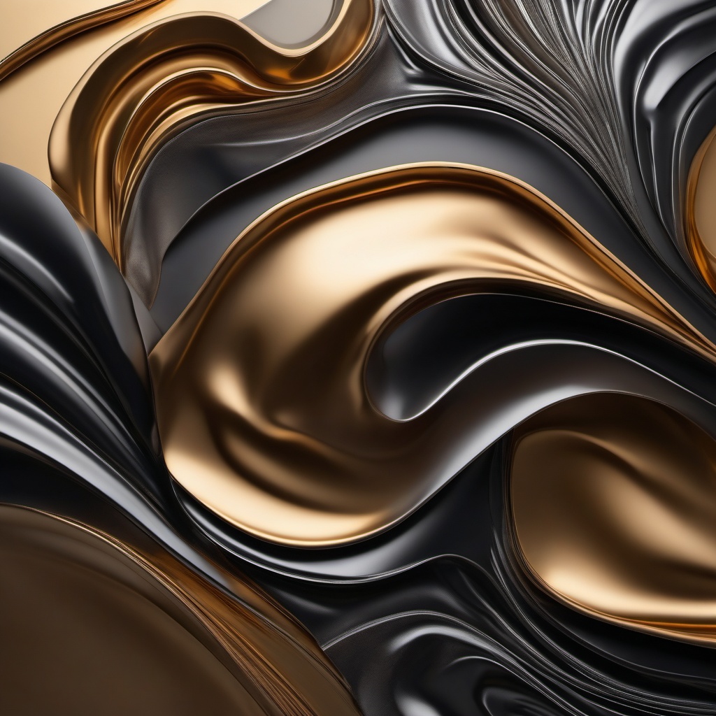 Contemporary abstract art in metallics top view, product photoshoot realistic background, hyper detail, high resolution