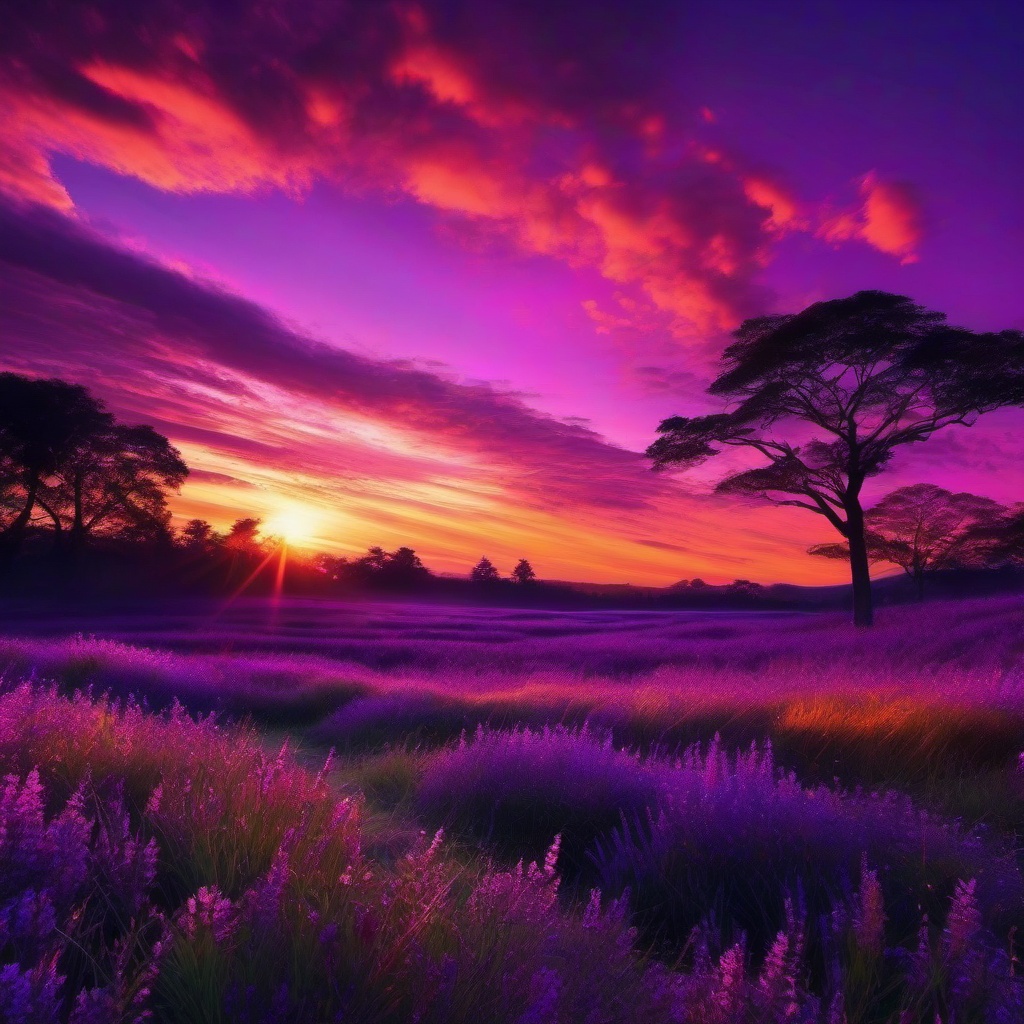 Purple Sky Wallpapers Majestic Purple Skies and Enchanting Twilight Scenes wallpaper splash art, vibrant colors, intricate patterns