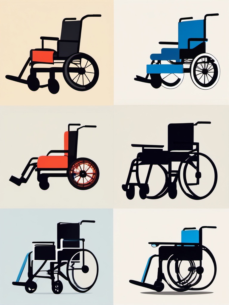 Wheelchair Clipart - A wheelchair symbolizing mobility and accessibility.  transport, color vector clipart, minimal style