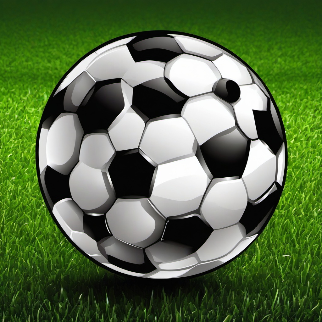 Sport clipart - soccer ball on a field  vector clipart