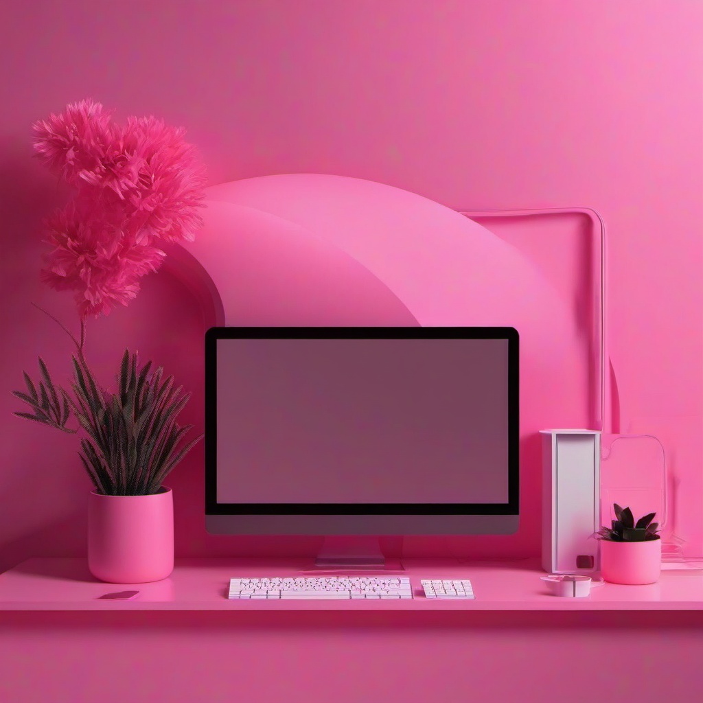 desktop pink aesthetic wallpaper  