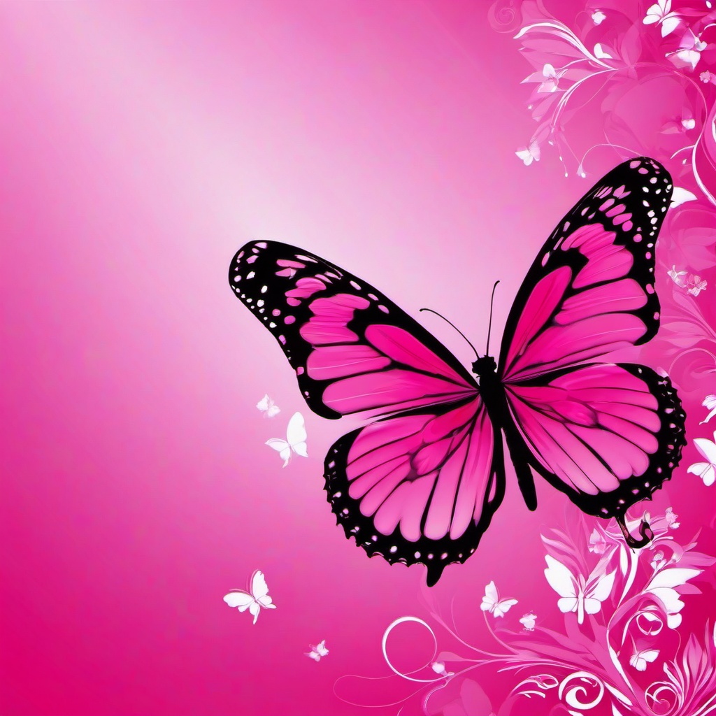 Butterfly Background Wallpaper - pink with butterfly background  