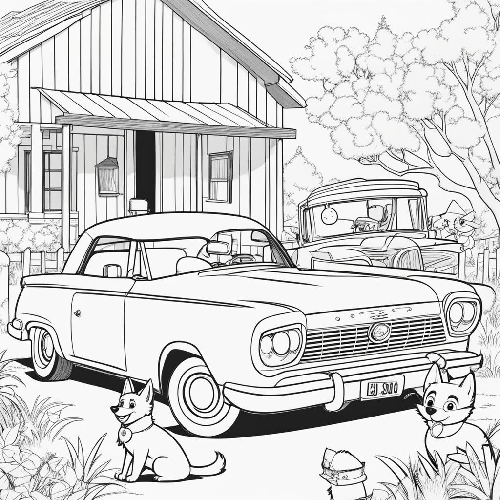 bluey coloring pages - bluey and bingo go on a treasure hunt in their backyard. 