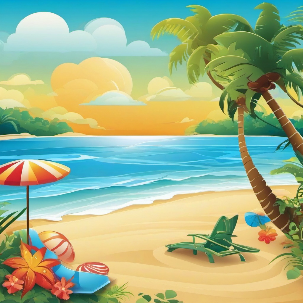 Beach Background Wallpaper - beach cartoon wallpaper  