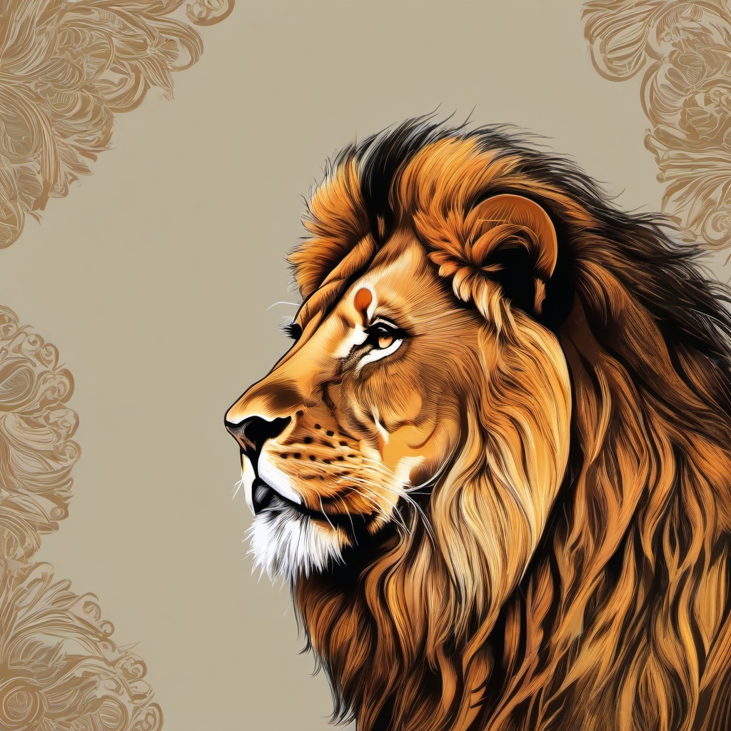 Lion Background Wallpaper - lion drawing with background  