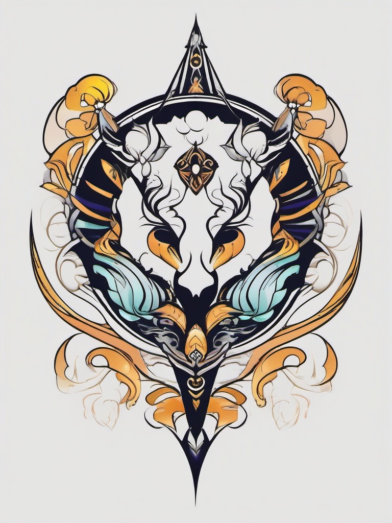 gemini design tattoo  simple vector color tattoo