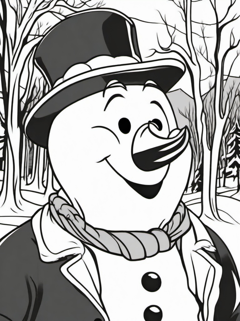 Frosty The Snowman Coloring Pictures  outling,coloring pages,black and whit