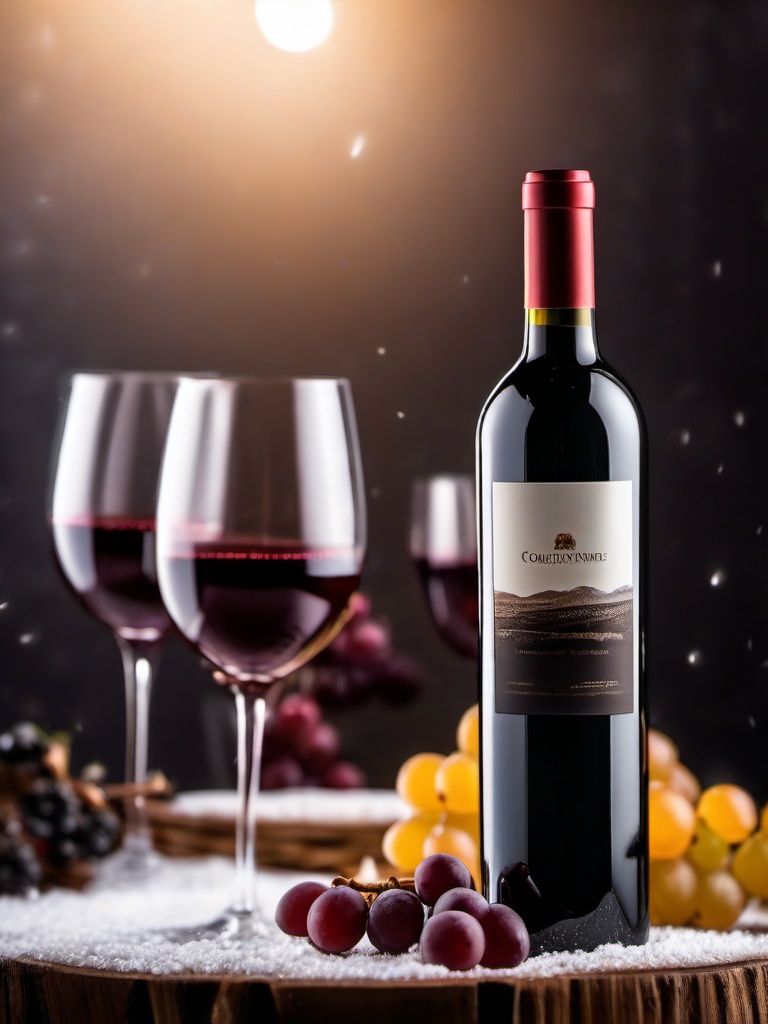 Winter Wine Tasting  background picture, close shot professional product  photography, natural lighting, canon lens, shot on dslr 64 megapixels sharp focus