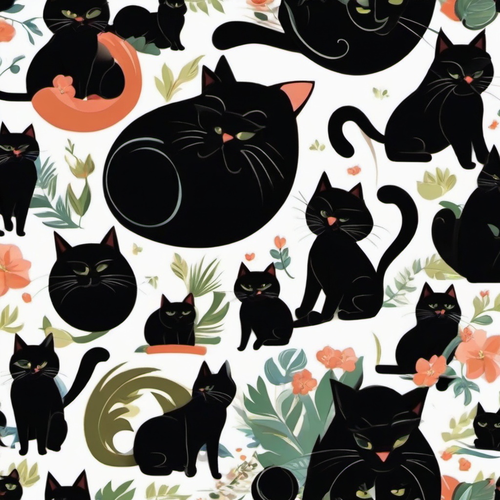 Cat Background Wallpaper - black cat 3d wallpaper  