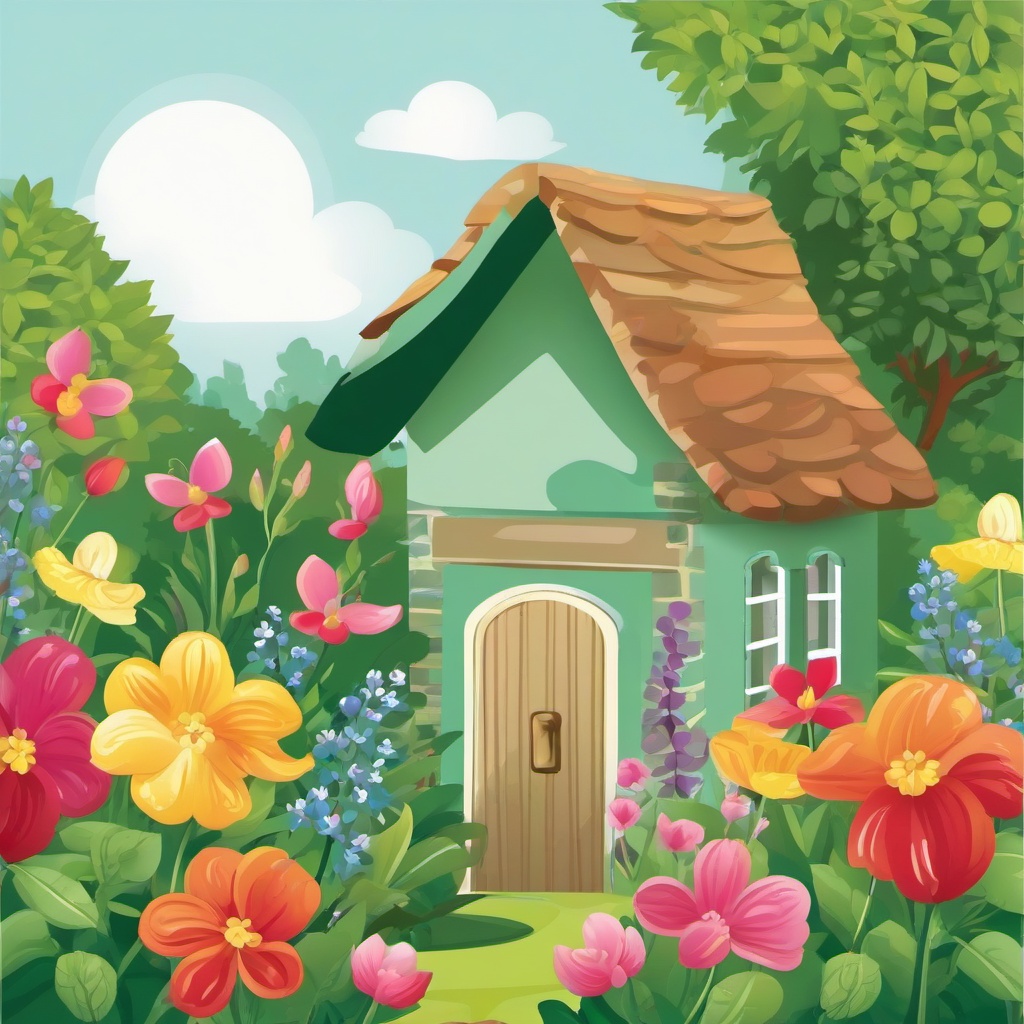 Key clipart - key in a garden  clipart