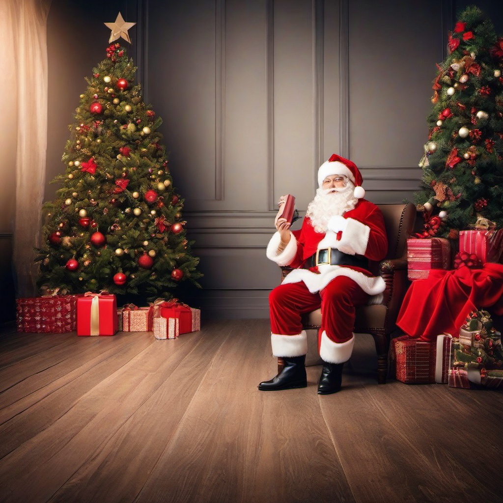 Christmas Background Wallpaper - santa photo backdrops  