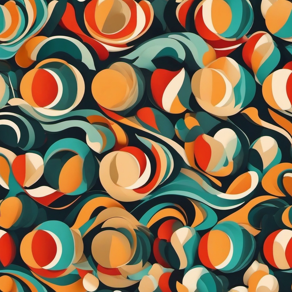 Retro-inspired abstract patterns and motifs top view, product photoshoot realistic background, hyper detail, high resolution