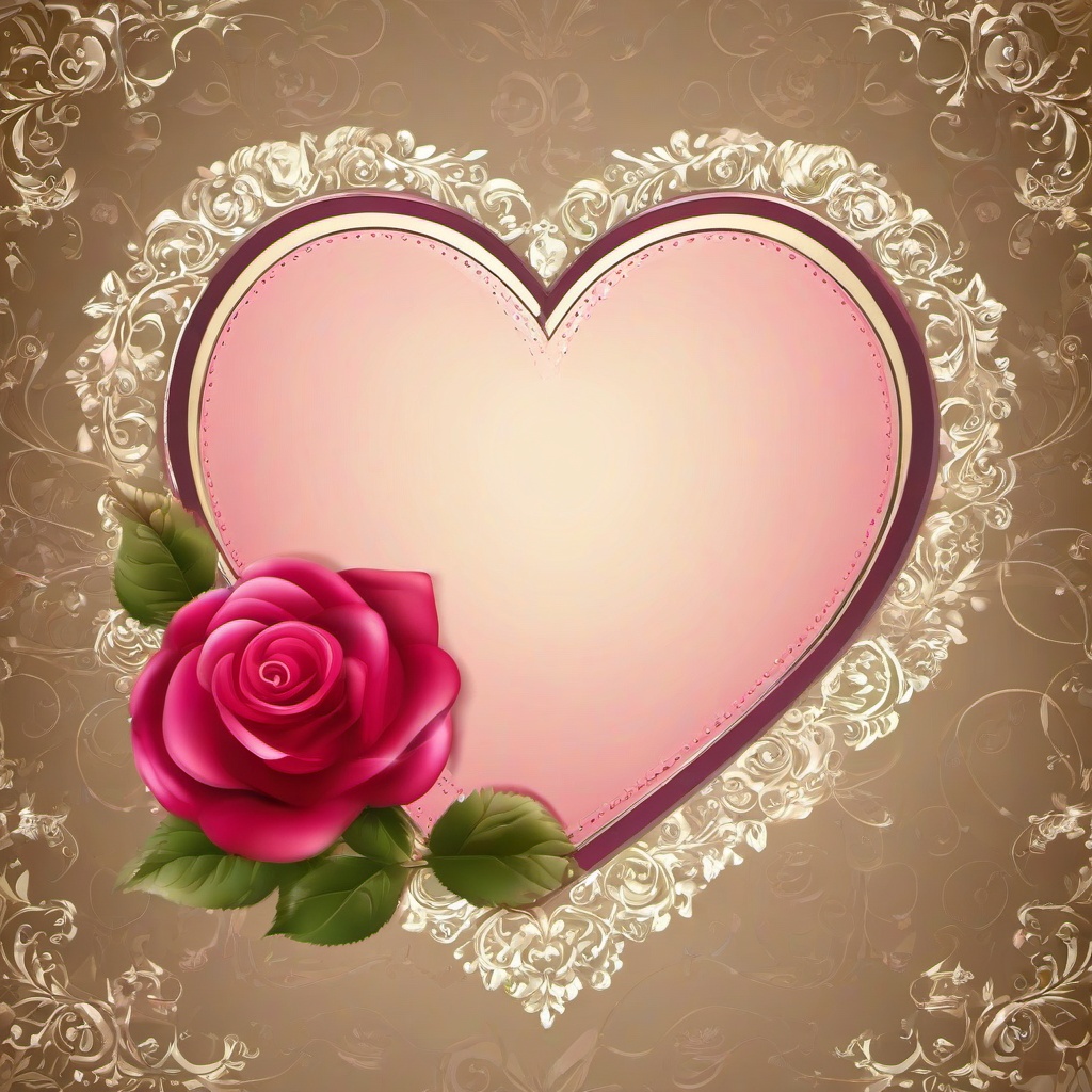 Heart Background Wallpaper - heart and rose wallpaper  