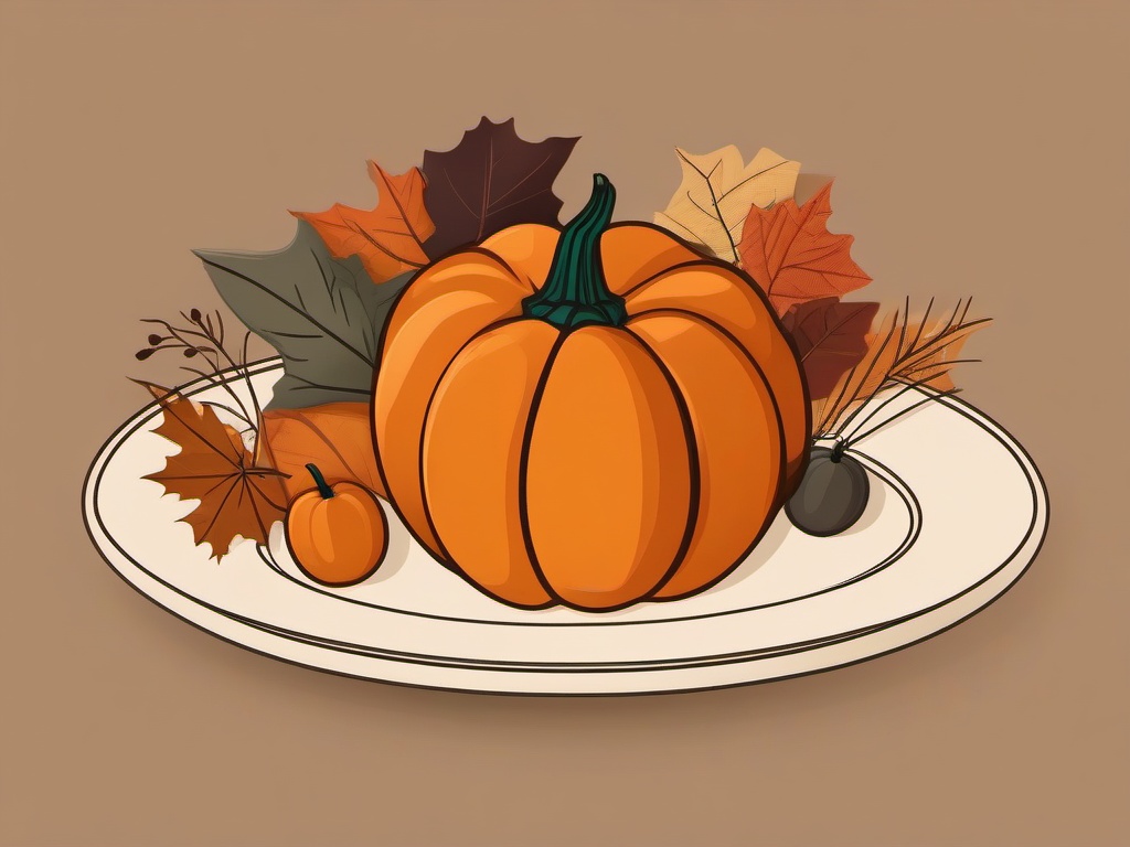 Thanksgiving Wallpaper-A minimalist Thanksgiving design, featuring a simple, elegant illustration of a pumpkin or cornucopia.  aesthetic background wallpaper