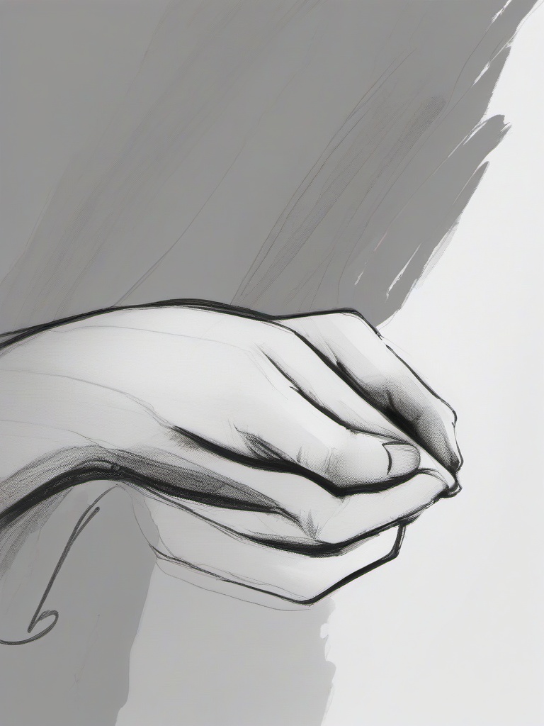 sketch of hands holding  minimal rough sketch scribbles,doodles,black and white