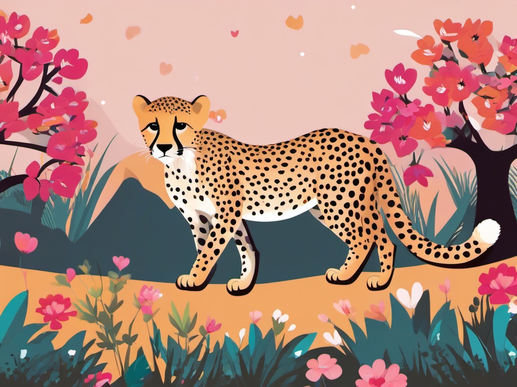 Cute Cheetah Wallpaper - Playful cheetah illustrations  ,desktop background wallpaper