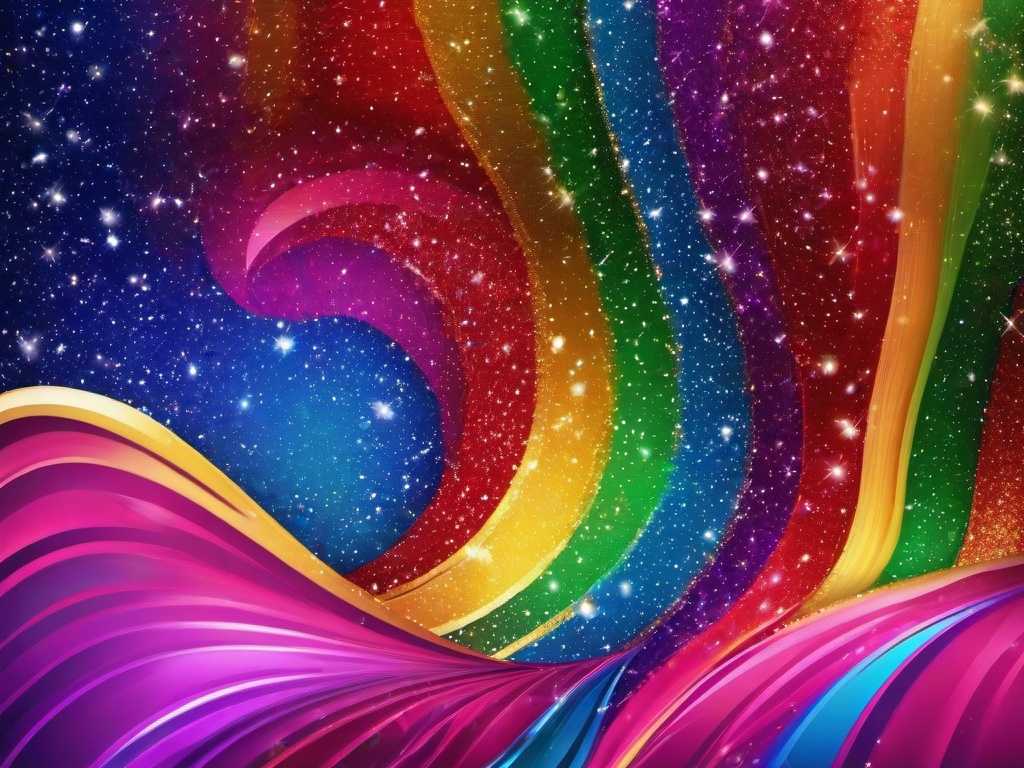 Rainbow Glitter Background Hd  