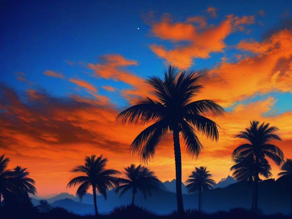 Blue And Orange Sky Wallpaper  ,desktop background wallpaper