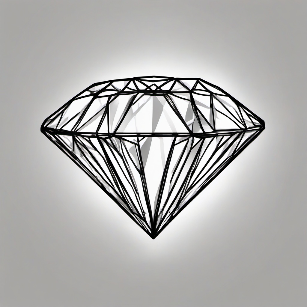 drawing of a diamond in the light  minimal rough sketch scribbles,doodles,black and white